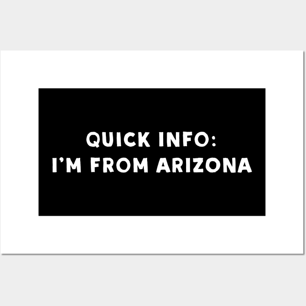 Arizona Cool & Funny Wall Art by Novel_Designs